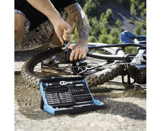 Hazet SmartCase bit set 2200SC-31, 73 pieces (black/blue, 1/4, with reversible ratchet) Новинки Для дома и сада 