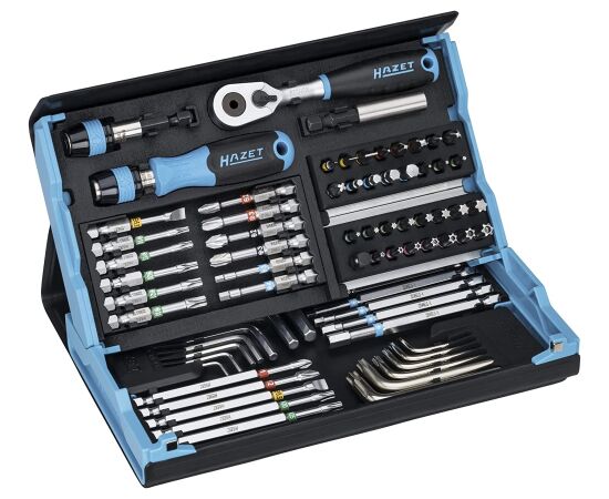 Hazet SmartCase bit set 2200SC-31, 73 pieces (black/blue, 1/4, with reversible ratchet) Новинки Для дома и сада 