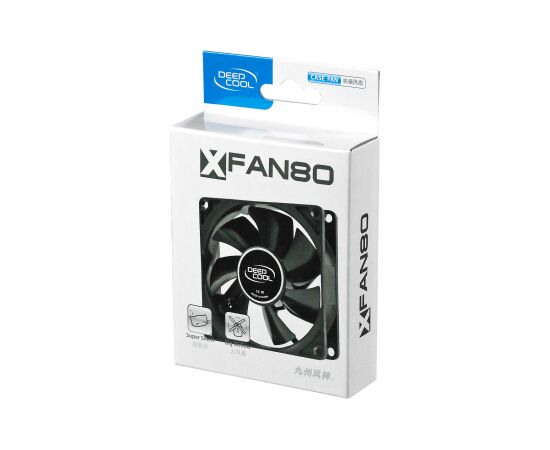 80mm case ventilation fan, 2 Pin; hydro bearing, Deepcool Korpusu dzesēšana