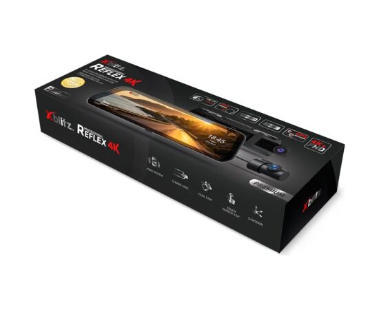XBLITZ REFLEX 4K DVR 4K HDR PREMIUM CON CÁMARA DE MARCHA ATRÁS, WI-FI Y GPS Video reģistratori