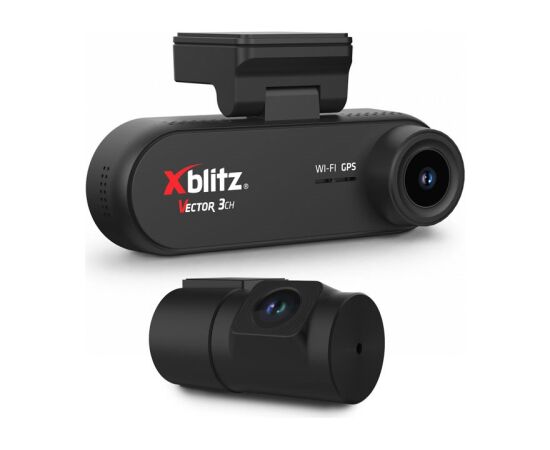 XBLITZ VECTOR 3CH 3-CHANNEL DVR WITH REARVIEW CAMERA, Wi-Fi, AND GPS Video reģistratori