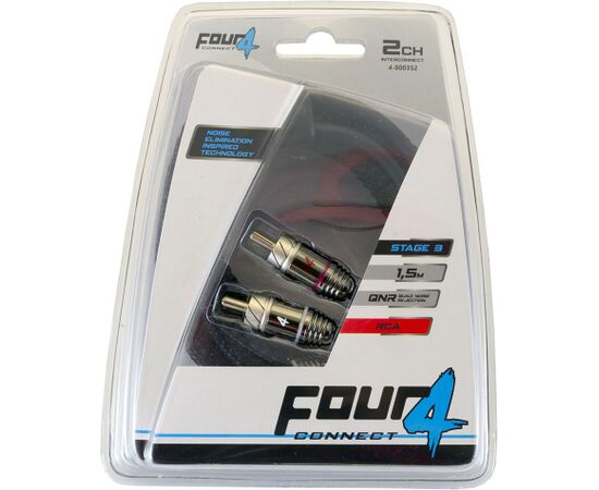 FOUR Connect 4-800352 STAGE3 RCA-cable 1.5m Auto skaņas pastiprinātāji