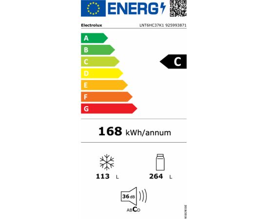 Electrolux LNT6HC37K1 Ledusskapis 600.sērija TwinTech 200.5cm Ledusskapji
