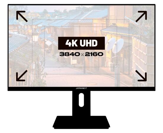 JAPANNEXT 60,5cm JN-IPS2380UHDR-C65W-HSP 16:9 HDMI/DP UHD monitors Monitori