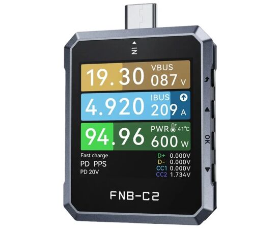 USB FNIRSI FNB-C2 Tester Testeri un mērierīces
