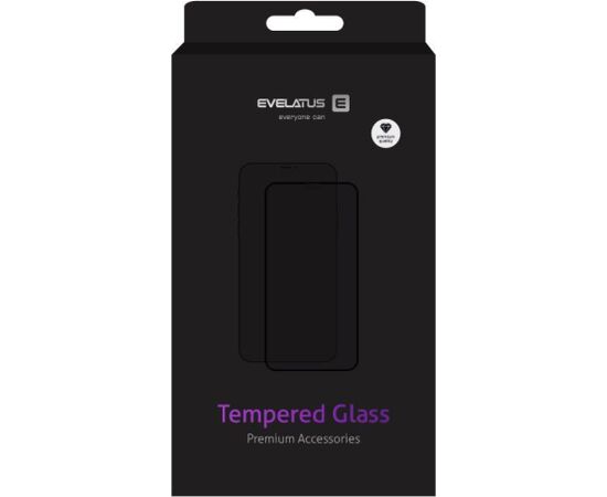 Evelatus Samsung  S10 Plus 3D Finger Unlock With Hole Black Ekrānu aizsardzība