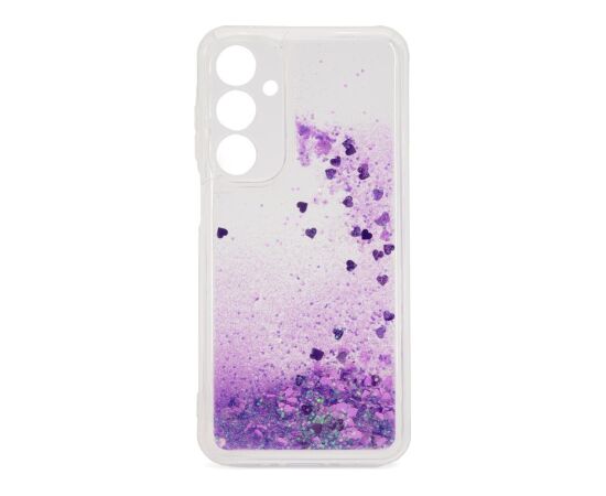 iLike Samsung  Galaxy A15 Silicone Case Water Glitter Purple Neoriģinālie Maciņi