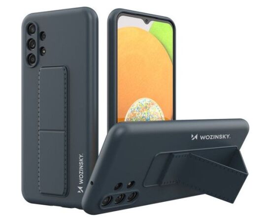 Wozinsky Samsung  Galaxy A13 5G Kickstand Case silicone stand cover Navy Blue Neoriģinālie Maciņi