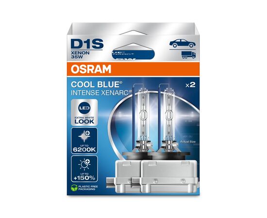 Osram Spuldžu komplekts 66140CBN-HCB D1S COOL BLUE INTENSE NEXT GEN. Autospuldzes