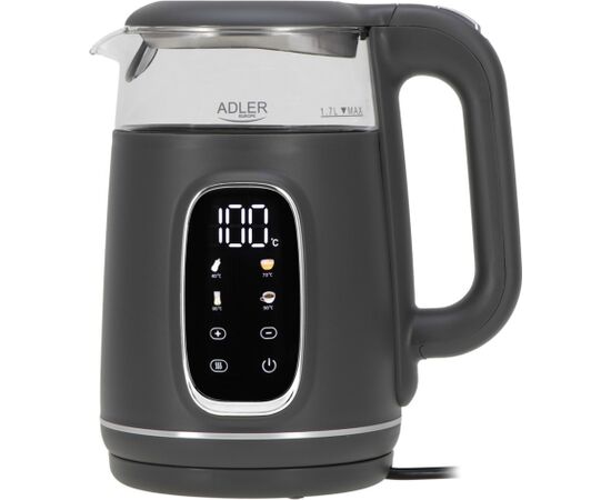 ADLER AD 1305 electric kettle grey silver Tējkannas (elektriskās)
