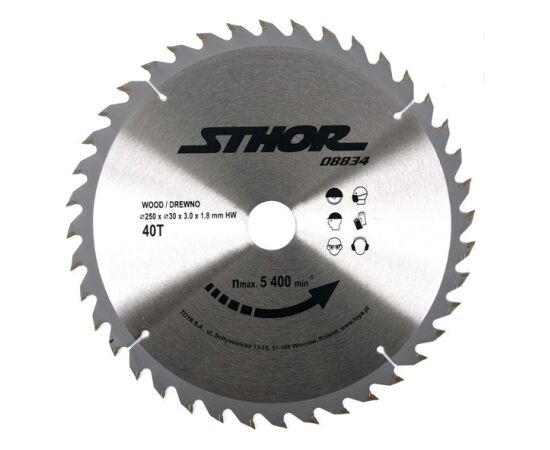 Griešanas disks kokam Sthor 08834; 250x30 mm Zāģripas