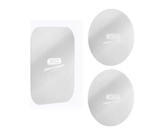 iLike   Magnetic holder plates 3pcs stickers Silver Telefonu Turētāji Auto Velo Moto