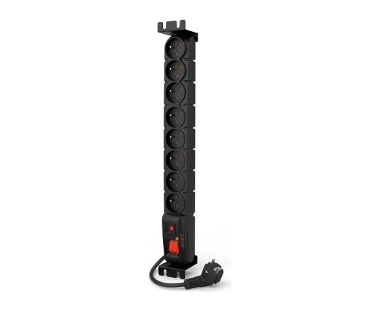 Acar S8 FA RACK power strip (5m; black) Strāvas pagarinātāji