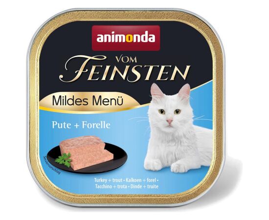 ANIMONDA Vom Feinsten Mildes Menu Turkey and trout  - wet cat food - 100g Barība