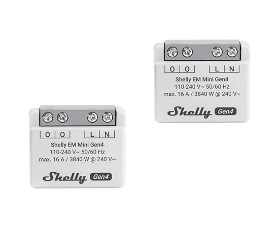 SHELLY EM Mini Gen4 Energy Meter, 2 pieces Viedie Sensori