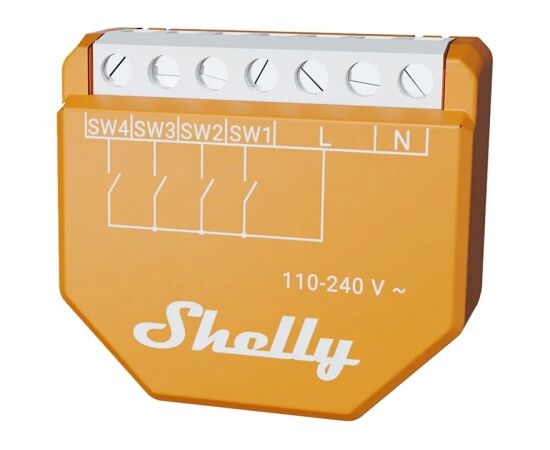 SHELLY Wave i4 LR Switch Viedie slēdži