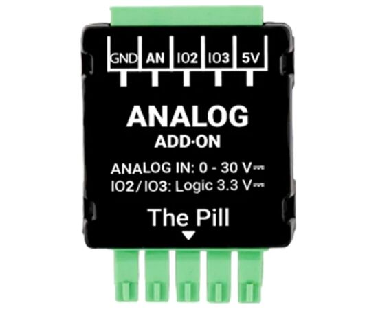 SHELLY 0-30V Analog Module—an add-on for the Shelly Pill Viedie slēdži