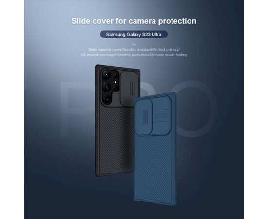 Nillkin CamShield PRO Hard Case Aizsargapvalks priekš Samsung Galaxy S23 Ultra / melns Neoriģinālie Maciņi