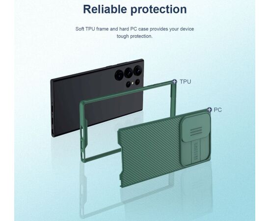 Nillkin CamShield PRO Hard Case Aizsargapvalks priekš Samsung Galaxy S23 Ultra / melns Neoriģinālie Maciņi