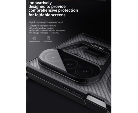 Nillkin CamShield Prop Magnetic Pen Slot Case Aizsargapvalks priekš Samsung Galaxy Z Fold 7 Neoriģinālie Maciņi