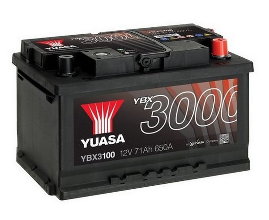 Yuasa 3000 YBX3100 71Ah 650A Startera akumulatoru baterija