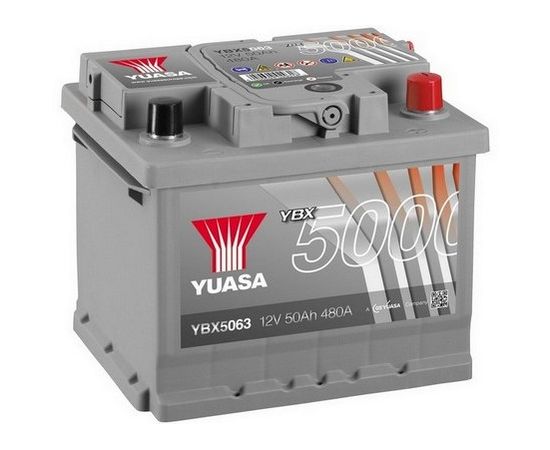 Yuasa 5000 YBX5063 50Ah 480A Startera akumulatoru baterija