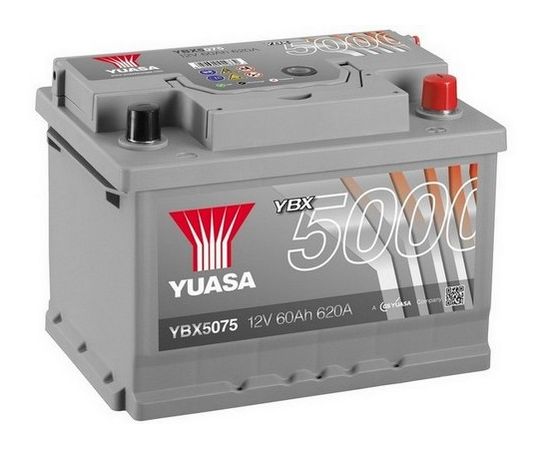 Yuasa 5000 YBX5075 60Ah 620A Startera akumulatoru baterija