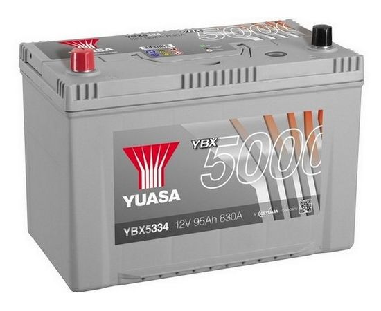 Yuasa 5000 YBX5334 95Ah 830A Startera akumulatoru baterija
