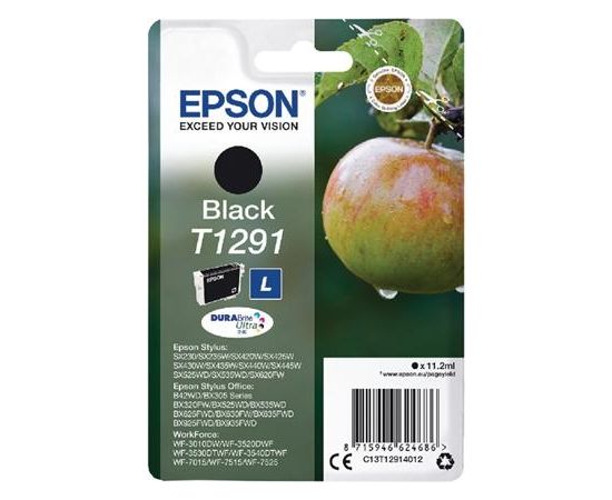 Epson Ink Cartridge  T1291 BK Inkjet, Black