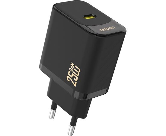 Charger Dudao A27 GaN 25W USB-C black Telefonu lādētāji 220v
