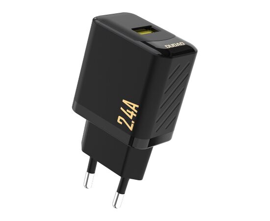 Charger Dudao A23 12W USB-A black Telefonu lādētāji 220v