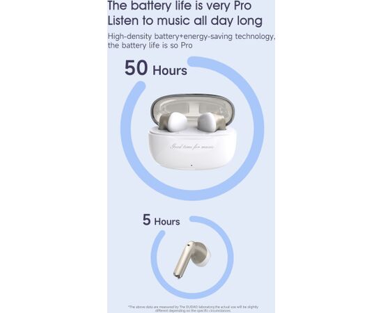 Wireless headphones Dudao U8 white Austiņas