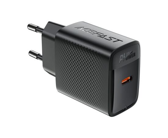 Charger Acefast A104 25W GaN USB-C black Telefonu lādētāji 220v