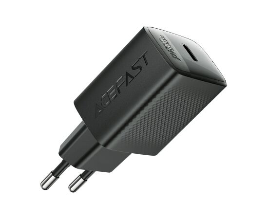 Charger Acefast A104 25W GaN USB-C black Telefonu lādētāji 220v