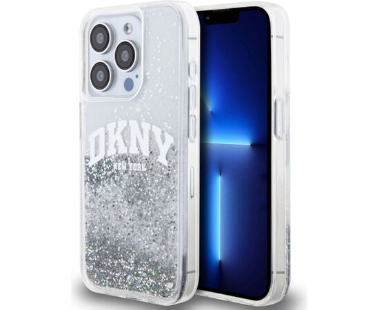 DKNY -  DKNY Liquid Glitter Arch Logo Case for iPhone 14 Pro Transparent Neoriģinālie Maciņi