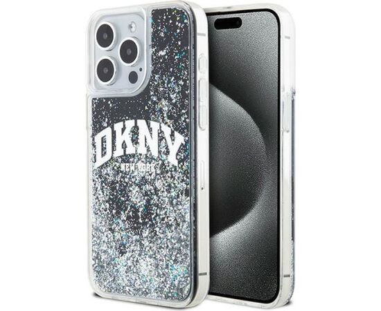 DKNY   DKNY Liquid Glitter Big Logo iPhone 14 Pro Max Case - Black Чехлы - альтернативные
