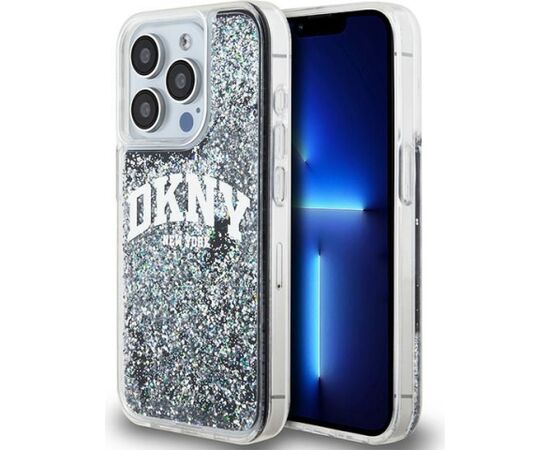 DKNY   DKNY Liquid Glitter Big Logo iPhone 14 Pro Case - Black Neoriģinālie Maciņi