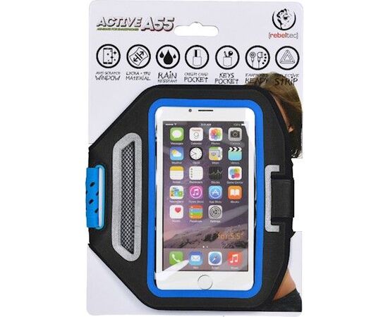 Rebeltec Universal  arm case for smartphone 5.5” Active A55 Blue Чехлы - альтернативные
