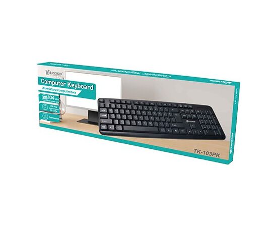 Vakoss TK-103PK keyboard USB Black Klaviatūras