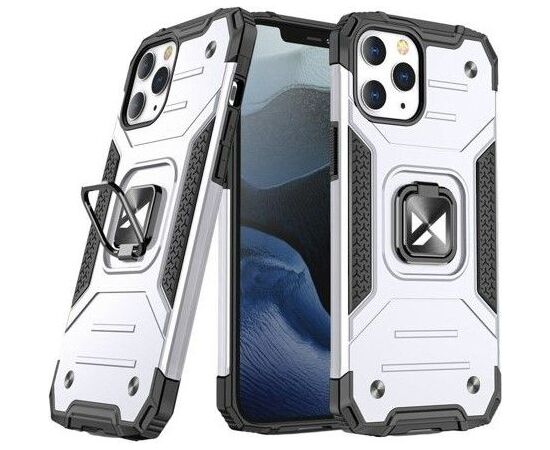 Wozinsky Apple  iPhone 13 Ring Armor Case Kickstand Tough Rugged Cover Silver Neoriģinālie Maciņi