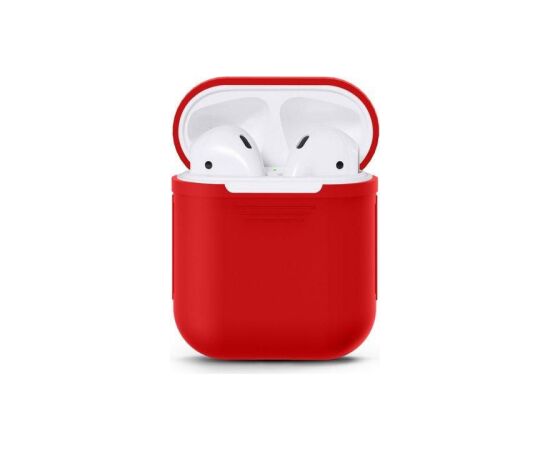 iLike Apple  Silicon Airpods Protective Case Red Neoriģinālie Maciņi