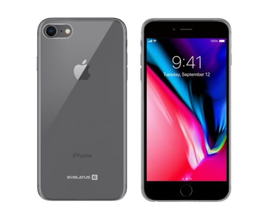 Evelatus Apple  iPhone 7/8/SE2020/SE2022 Clear Silicone Case 1.5mm TPU Transparent Neoriģinālie Maciņi