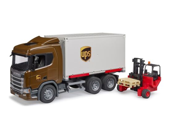 BRUDER Scania Super 560R Logistik LKW mit Mitnahmestapler Новости - Детские товары