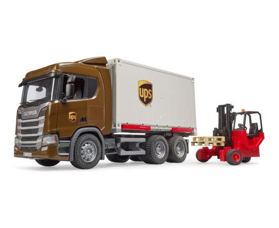 BRUDER Scania Super 560R Logistik LKW mit Mitnahmestapler Новости - Детские товары
