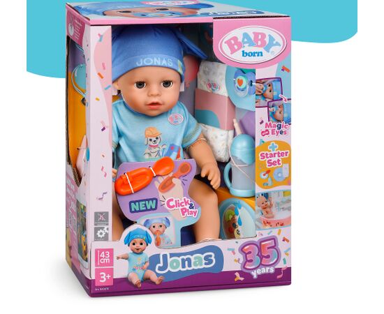 BABY BORN Кукла Jonas Click and Play, 43 см Куклы и аксессуары