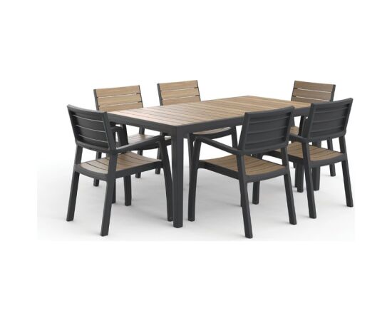 Keter Садовый стол Deco Corale 160, цвет тик/серый Dārza galdi