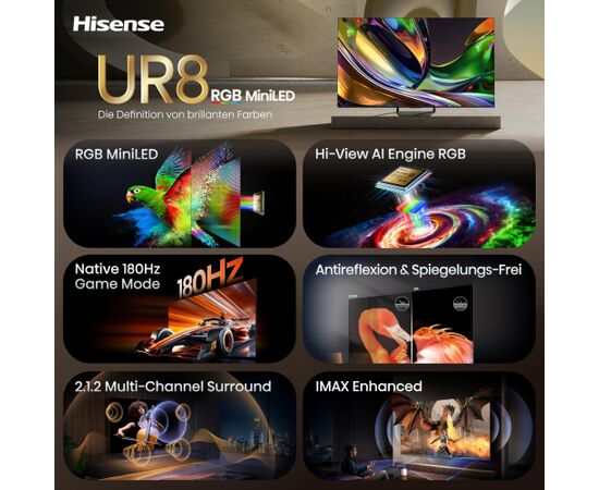 Hisense 55UR8DS RGB MiniLED (140 cm (55 inch)) Телевизоры