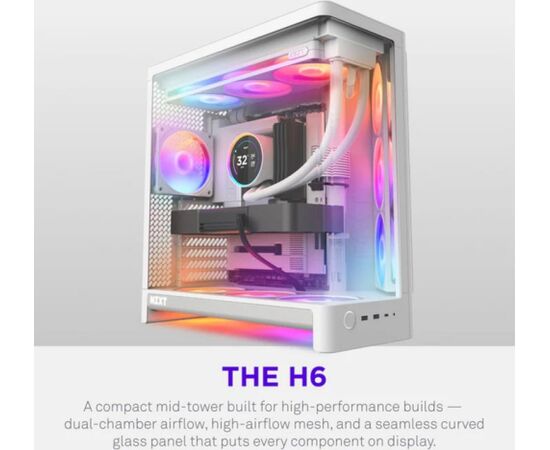 NZXT H6 RGB+ (2026) All White (white, tempered glass x 2) Корпуса