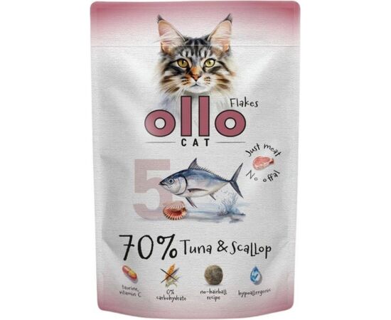 Ollo saszetka nr 5 kot Tuńczyk Przegrzebki 85 g Barība