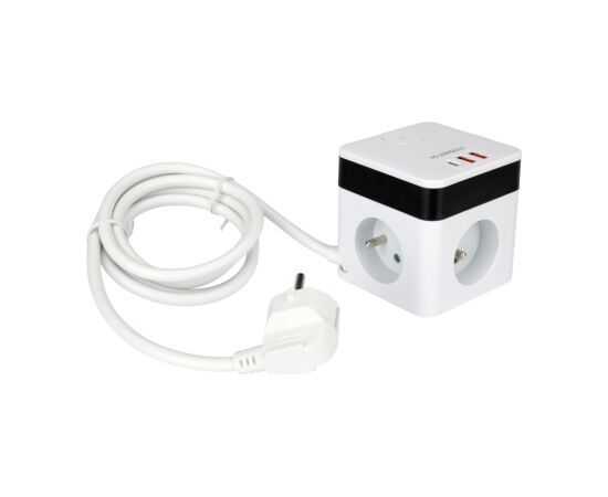 Pagarinātājs Sthor 72480; 1,5 m; 3 USB; 20 W Strāvas pagarinātāji